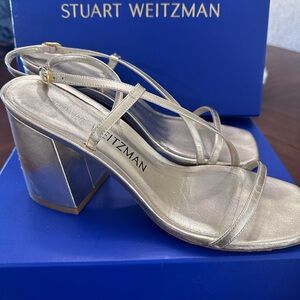 Stuart Weitzman Soirée Slingback Block Heel Sandal Size 10
